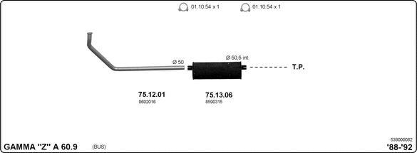 IMASAF 539000082 - Система випуску ОГ autocars.com.ua
