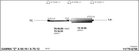 IMASAF 539000083 - Система випуску ОГ autocars.com.ua
