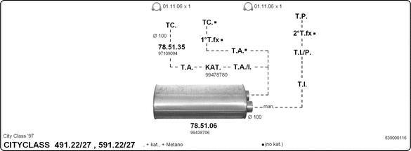 IMASAF 539000116 - Система випуску ОГ autocars.com.ua