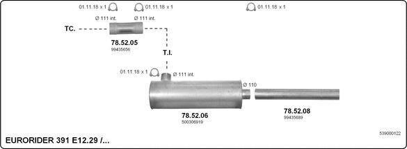 IMASAF 539000122 - Система випуску ОГ autocars.com.ua