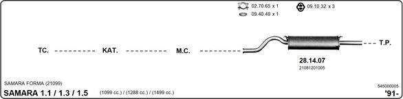 IMASAF 545000005 - Система випуску ОГ autocars.com.ua