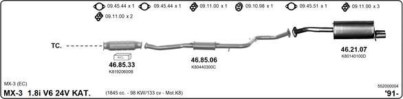 IMASAF 552000004 - Система випуску ОГ autocars.com.ua