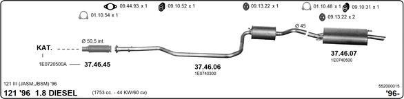 IMASAF 552000015 - Система випуску ОГ autocars.com.ua
