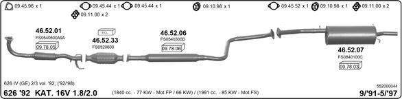 IMASAF 552000044 - Система випуску ОГ autocars.com.ua