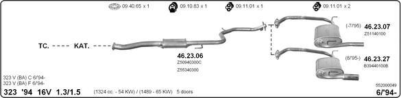 IMASAF 552000049 - Система випуску ОГ autocars.com.ua