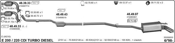 IMASAF 553000033 - Система випуску ОГ autocars.com.ua