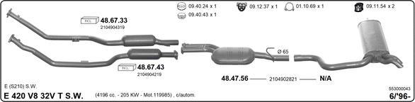 IMASAF 553000043 - Система випуску ОГ autocars.com.ua