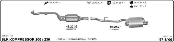 Imasaf 553000052 - Система випуску ОГ autocars.com.ua