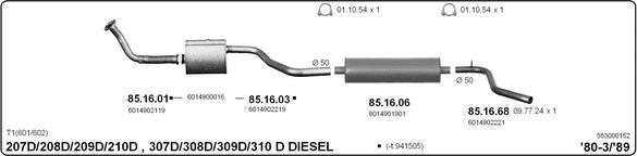 IMASAF 553000152 - Система випуску ОГ autocars.com.ua