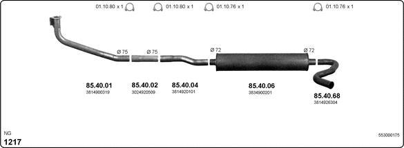IMASAF 553000175 - Система випуску ОГ autocars.com.ua