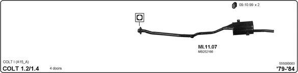 IMASAF 555000003 - Система випуску ОГ autocars.com.ua