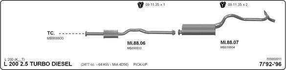 IMASAF 555000011 - Система випуску ОГ autocars.com.ua