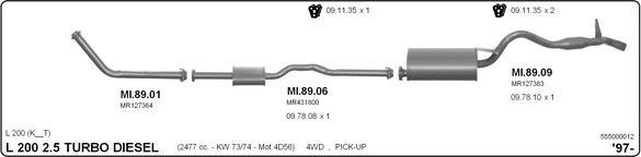 IMASAF 555000012 - Система випуску ОГ autocars.com.ua