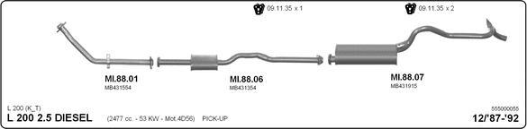 IMASAF 555000055 - Система випуску ОГ autocars.com.ua
