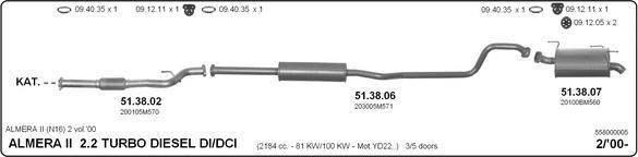 IMASAF 558000005 - Система випуску ОГ autocars.com.ua