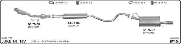 IMASAF 558000108 - Система випуску ОГ autocars.com.ua