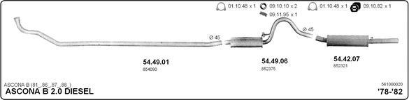 IMASAF 561000020 - Система випуску ОГ autocars.com.ua