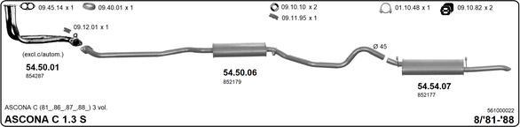 IMASAF 561000022 - Система випуску ОГ autocars.com.ua