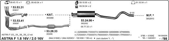 IMASAF 561000058 - Система випуску ОГ autocars.com.ua