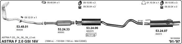 IMASAF 561000064 - Система випуску ОГ autocars.com.ua