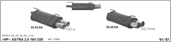 IMASAF 561000066 - Система глушника для спортивного автомобіля autocars.com.ua