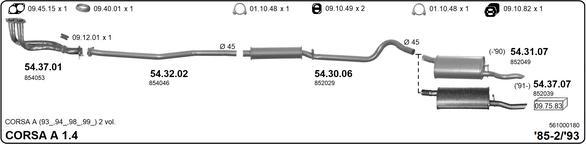 IMASAF 561000180 - Система випуску ОГ autocars.com.ua