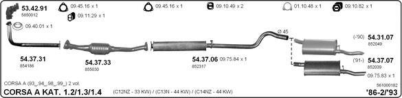 IMASAF 561000182 - Система випуску ОГ autocars.com.ua