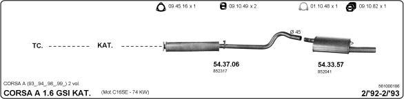 IMASAF 561000186 - Система випуску ОГ autocars.com.ua