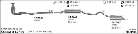 Imasaf 561000194 - Система випуску ОГ autocars.com.ua