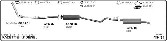 IMASAF 561000273 - Система випуску ОГ autocars.com.ua