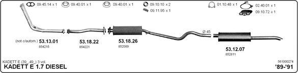 IMASAF 561000274 - Система випуску ОГ autocars.com.ua