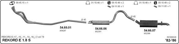 IMASAF 561000328 - Система випуску ОГ autocars.com.ua