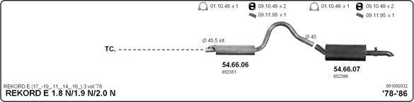 IMASAF 561000332 - Система випуску ОГ autocars.com.ua