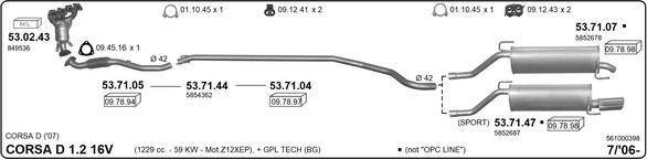 Imasaf 561000398 - Система випуску ОГ autocars.com.ua