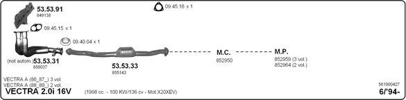 IMASAF 561000427 - Система випуску ОГ autocars.com.ua