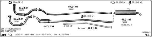 IMASAF 563000075 - Система випуску ОГ autocars.com.ua