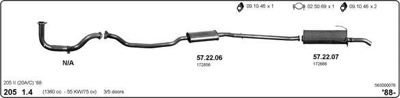 IMASAF 563000076 - Система випуску ОГ autocars.com.ua