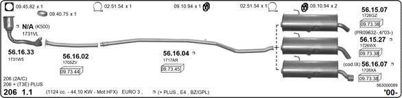 Imasaf 563000089 - Система випуску ОГ autocars.com.ua