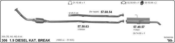 Imasaf 563000168 - Система випуску ОГ autocars.com.ua