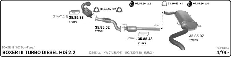 Imasaf 563000284 - Система випуску ОГ autocars.com.ua