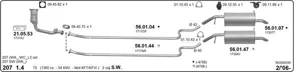 Imasaf 563000295 - Система випуску ОГ autocars.com.ua