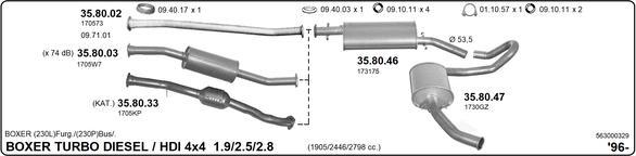 Imasaf 563000329 - Система випуску ОГ autocars.com.ua