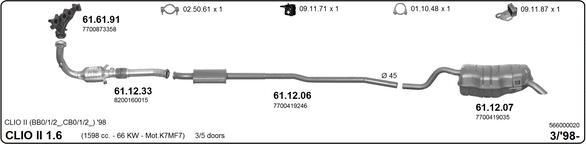 IMASAF 566000020 - Система випуску ОГ autocars.com.ua