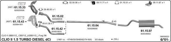 IMASAF 566000023 - Система випуску ОГ autocars.com.ua