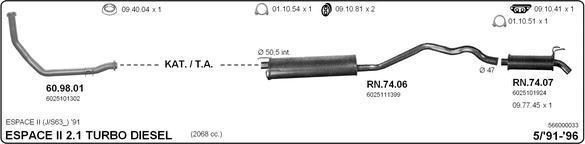 IMASAF 566000033 - Система випуску ОГ autocars.com.ua
