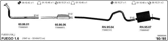IMASAF 566000049 - Система випуску ОГ autocars.com.ua