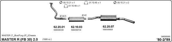 IMASAF 566000069 - Система випуску ОГ autocars.com.ua