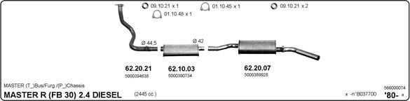IMASAF 566000074 - Система випуску ОГ autocars.com.ua