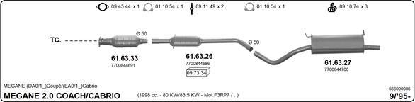 IMASAF 566000086 - Система випуску ОГ autocars.com.ua