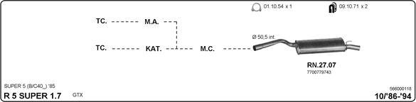 IMASAF 566000118 - Система випуску ОГ autocars.com.ua